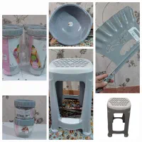 چهارپایه لگن بانکه بادبزن پلاستیکی