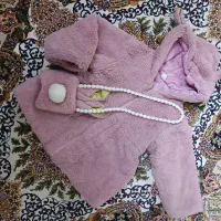 ست کاپشن و کیف خزدار