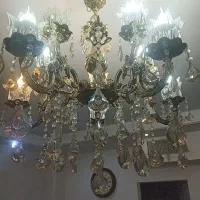 لوستر برنجی اصل ۵شاخه ۱۰شعله|لوستر و چراغ آویز|تهران, والفجر (افسریه)|دیوار