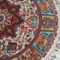 فرش دستبافت دایره ۱×۱ طرح فهوری رج ۵۰