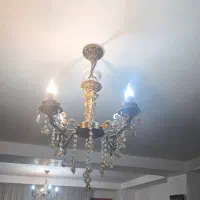 لوستر ۴ شاخه برنجی|لوستر و چراغ آویز|قزوین, |دیوار