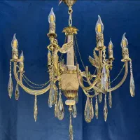 لوستر برنزی۹شعله مدل سلطنتی(ضمانت کتبی)