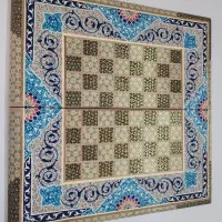 نقاشی تذهیب روی تخته شطرنج