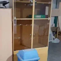 کمد چوبی کتابخانه ای و ویترنی|کتابخانه، شلف، قفسه‌های دیواری|تهران, بهجت‌آباد|دیوار