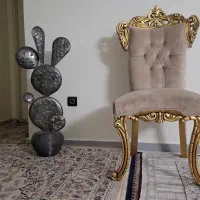 مجسمه گلدان کاکتوس فلزی کار دست هنرمند