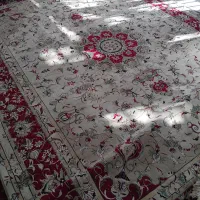 فرش دوازده متری زمینه کرم بدون عیب