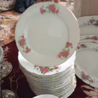 ظروف گل سرخی قدیمی|ظروف سرو و پذیرایی|فلاورجان, |دیوار