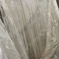 پرده عرض چهارونیم طول خیلی بلند با کناری قهوه ای