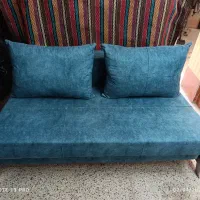 مبل تخت شو دونفره پایه استیل نو