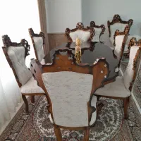 ناهار خوری سلطنتی ۶نفره چوب گردو