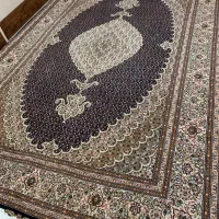 (فرش حق زاده)جفت فرش۶متری ماهی۴۰رج گل ابریشم