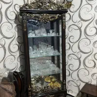 بوفه دکوری چهار طبقه شیشه ای و چوبی