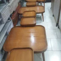 میز چوبی مدل بشقابی