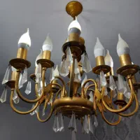 لوستر برنجی روکش اب طلا