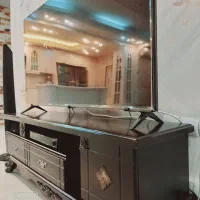 تلویزیون ال جی ۵۵ هوشمند به همراه میز|تلویزیون و پروژکتور|قدس, شهر‌قدس|دیوار