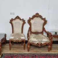مبلمان سلطنتی ۹نفره بامیز جلومبلی وعسلی|مبلمان خانگی و میز عسلی|قم, دانش|دیوار