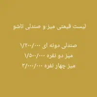 میز و صندلی کافه قسطی|میز و صندلی غذاخوری|دوگنبدان, |دیوار