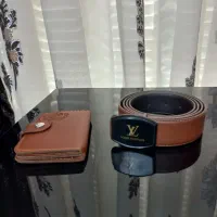 ست کیف و کمربند ورساچه اصلی چرم قهوه ای نو آکبند|کیف، کفش، کمربند|شیراز, باهنر|دیوار