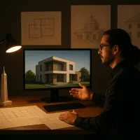 طراحی و بازسازی ساختمان و طراحی کافه 3D