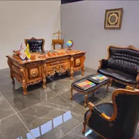 مبل کلاسیک اداری/میز مدیرعامل/ مبل منبتی مدل گرجی|دفتر کار|تبریز, |دیوار