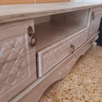 میز تلویزیون چوبی طرح دار