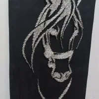 تابلو استرینگ آرت (نخ و میخ)|تابلو، نقاشی، عکس|گنبد کاووس, |دیوار