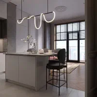 لوستر سقفی مدرن طرح شلنگی ۳۶۰ کد ۷۸۰۰۰۱|لوستر و چراغ آویز|تهران, شهرک چیتگر|دیوار