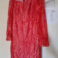 لباس مجلسی نونو۲ تا ماکسی طلایی  وگوجه ای