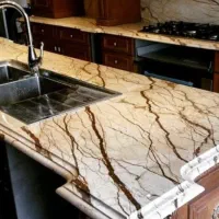 رویه کابینت ومابین وجزیره وپله گرد پشت tv