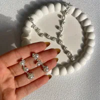 نیم ست جذاب فول نگین و چارم بگ خاص ترند