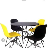 میز و صندلی غذا خوری ۴ نفره با پایه اسپایدر