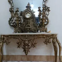 خرید و فروش آیینه و شمعدان کنسول برنزی لوستر