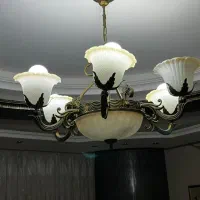 لوستر ۶ شعله برنجی