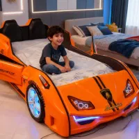 تخت خواب ماشینی رنگهای خاص پسرانه و دخترانه آراچوب