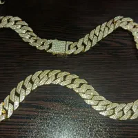 گردنبند فول نگین استیل درحد نو
