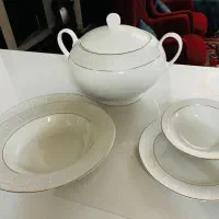چهارسرویس چینی زرین سپیدصدف با یدونه سوپخوری|ظروف سرو و پذیرایی|تبریز, |دیوار
