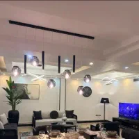 لوستر سقفی خطی طرح حباب و مدادی