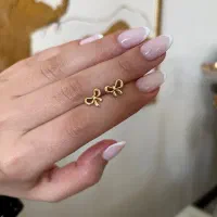 گوشواره طلا پاپیون میخی