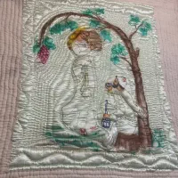 لحاف دو‌نفره دست دوز کار شده ۵ تومن