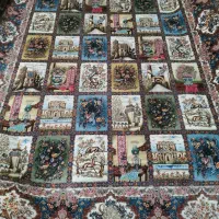 یک تخته فرش دیبا طرح ابریشم دستبافت