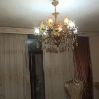 دوعدد لوستر ۶شاخه ۱۲ شعله جنس برنز با لاله بلند
