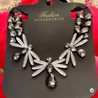 گردنبند سوارسکی مجلسی با ربان. نو.|زیورآلات و اکسسوری|دماوند, دماوند|دیوار