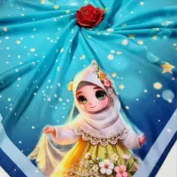 روسری فاطیما طلایی با پس‌زمینه آبی|لباس|تهران, امام حسین|دیوار