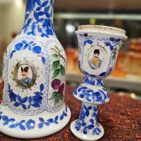 کوزه قلیون و سر قلیون زمان قاچار|کلکسیون اشیاء عتیقه|صدرا-فارس, فاز ۱|دیوار