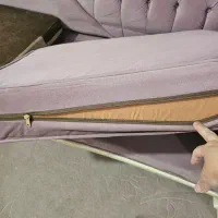 مبل ۷ نفره راحتی  در حد نو با روکش ۲ سری مخمل|مبلمان خانگی و میز عسلی|تهران, امیریه|دیوار