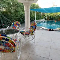 ویلا باغ استخر ۱۰۰ متری آب گرم . پل الغدیر