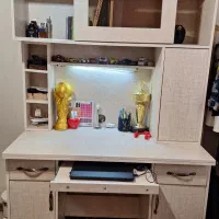 میز تحریر کتابخانه دار چوب با روکش Mdf