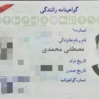 مدارک گمشده،مدارک ماشین،کارت ملی و..مژدگانی محفوظه