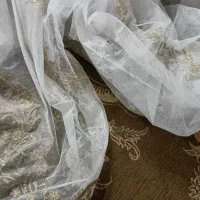 شش متر پرده تور خامه دوزی شده|پرده، رانر، رومیزی|تربت جام, والفجر|دیوار