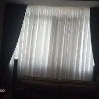 پرده حریر ساده ترک بدون آستر.طول ۲۷۵ عرض ۲۷۸|پرده، رانر، رومیزی|تهران, تسلیحات|دیوار